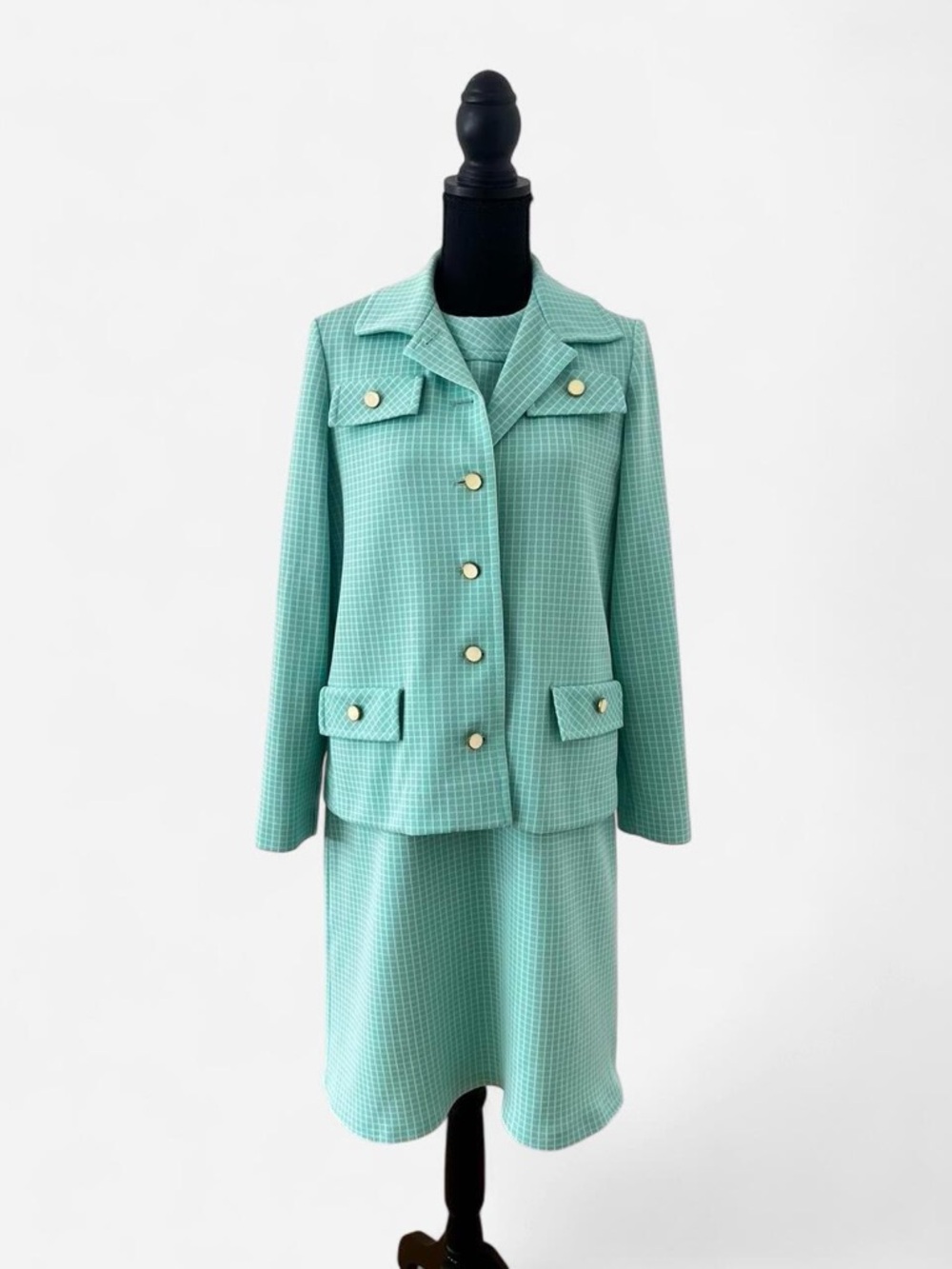 Vintage 60s Mod Co-Ord Skirt Suit Set Retro Mid Century Modern Od Money